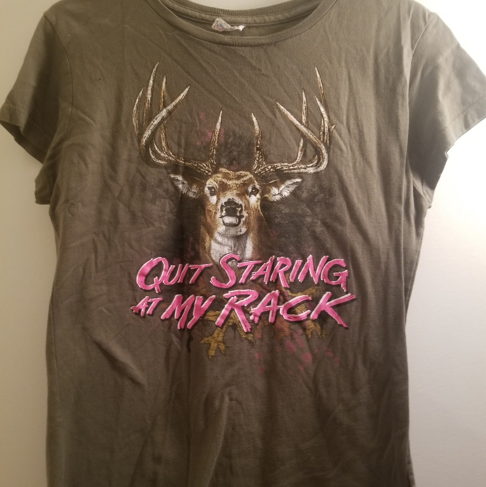 Green Quit Staring at my Rack t-shirt